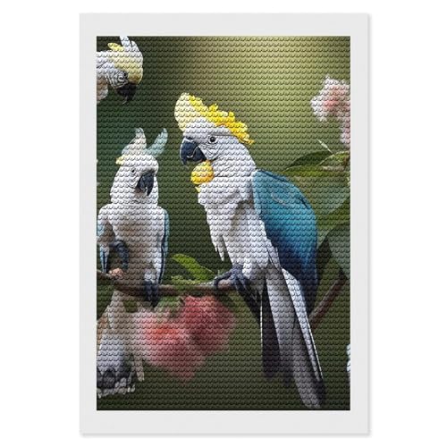 Peinture diamant oiseau cacatoès sublimez votre salon avec cet art mural à faire soi-même