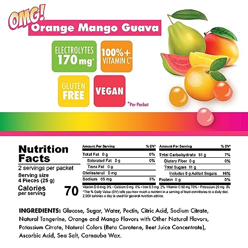 Image of Bonk Breaker Energy Chews with Electrolytes, Orange Mango Guava, Easy to Chew Energy Gummies, 10 Pack