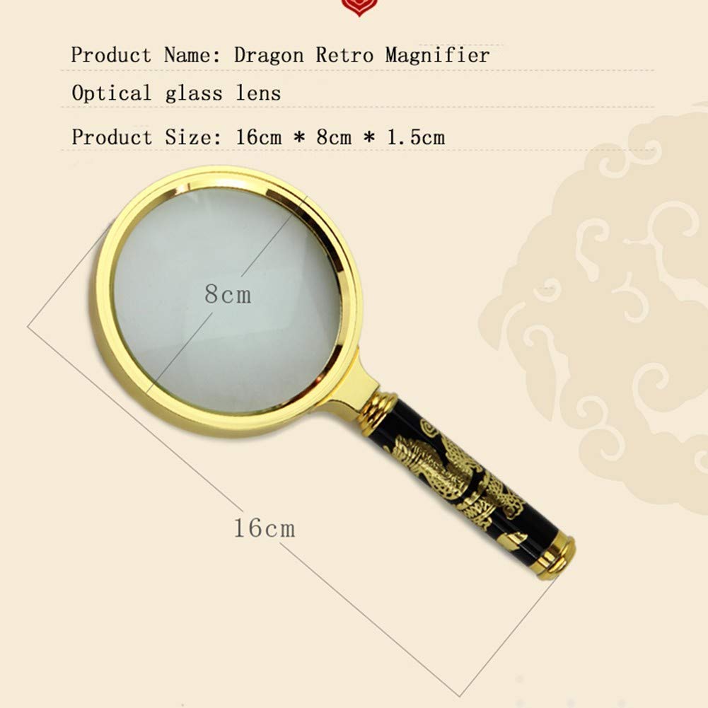 Magnifyiglasses Lenti di ingrandimento Readimagnifier Grande Portatile retrò Magnifyiglass Lente Senza distorsioni Magnifyiglass Portatile Libri