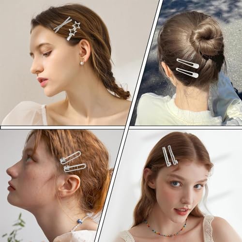 Pinzas de metal para cabello estilo cocodrilo paquete 15 pzas miniatura 3