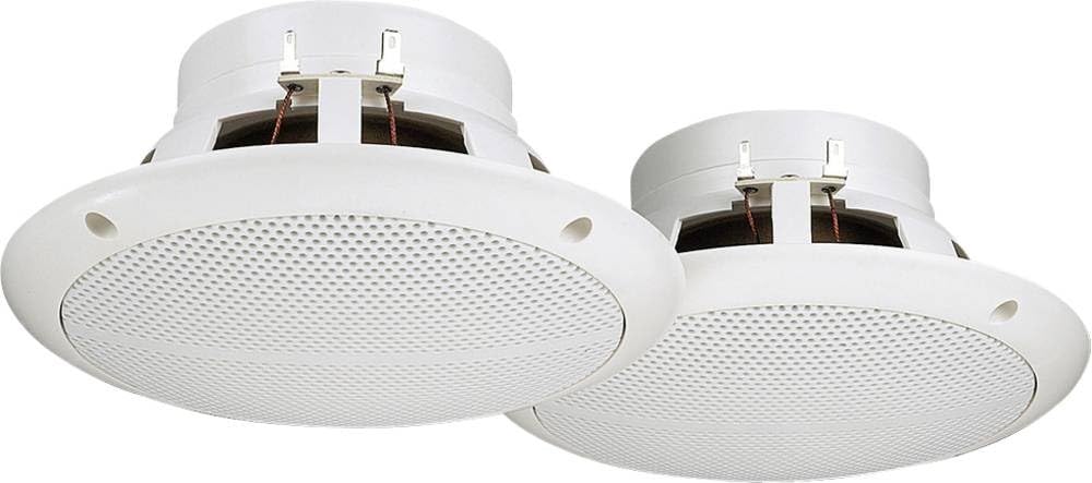 MONACOR SPE-265/WS Marine-Lautsprecher, 61 Watt, 8 Ohm, 8.55 lbs, Fernbedienung, Deckenmontage, Wasserdicht, Batteriebetrieben, Outdoor/Marine/Portable Audio, Funktional und Robust, Lautsprecher