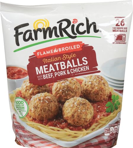 Farm Rich Italian Style Meatballs Made with Beef Pork and Authentic Bread Crumb Recipe Fully Cooked Frozen 26 — view 3
