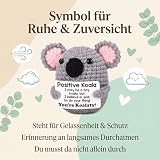 Koala Kuscheltier,Positive Kartoffel,Positive Potato,Aufmunterung Geschenke,Gute Besserung Geschenke,Mutmacher Geschenk,Inspirierende Handgemachte Strickwolle Potato Puppe für Freunde Familie