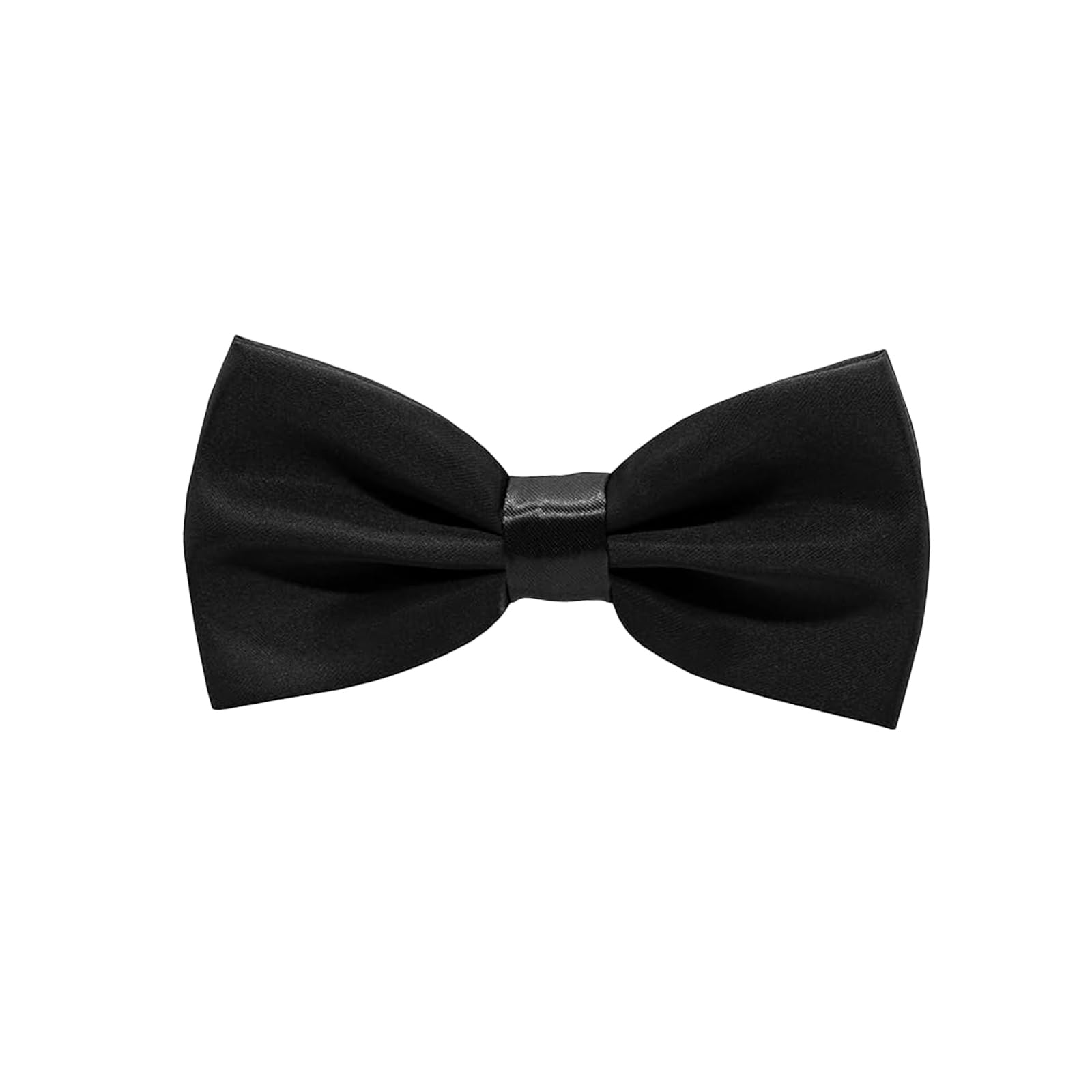 Men's Bow Tie,Classic Black Bow Tie,Adjustable Classic Solid Color Pre-Tied Bowtie,Satin Tux Bowtie,Tux Formal Neck Bowties,Tied Bowties for Party Wedding Birthday Formal Banquet.(Black)
