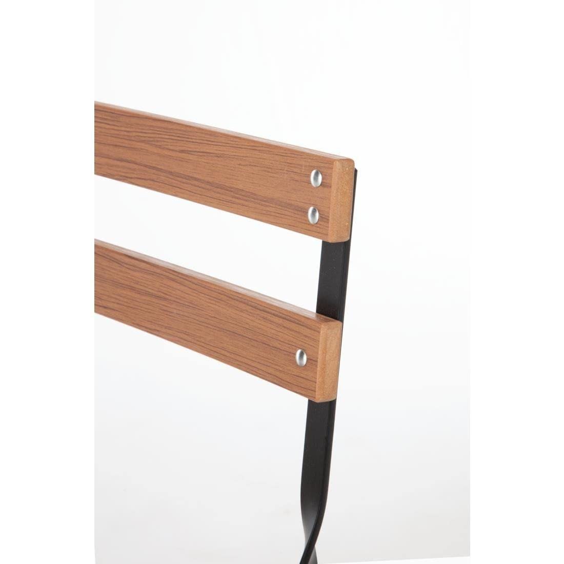 Bolero gj766 Faux Holz Bistro Stuhl, schwarz (2 Stück)