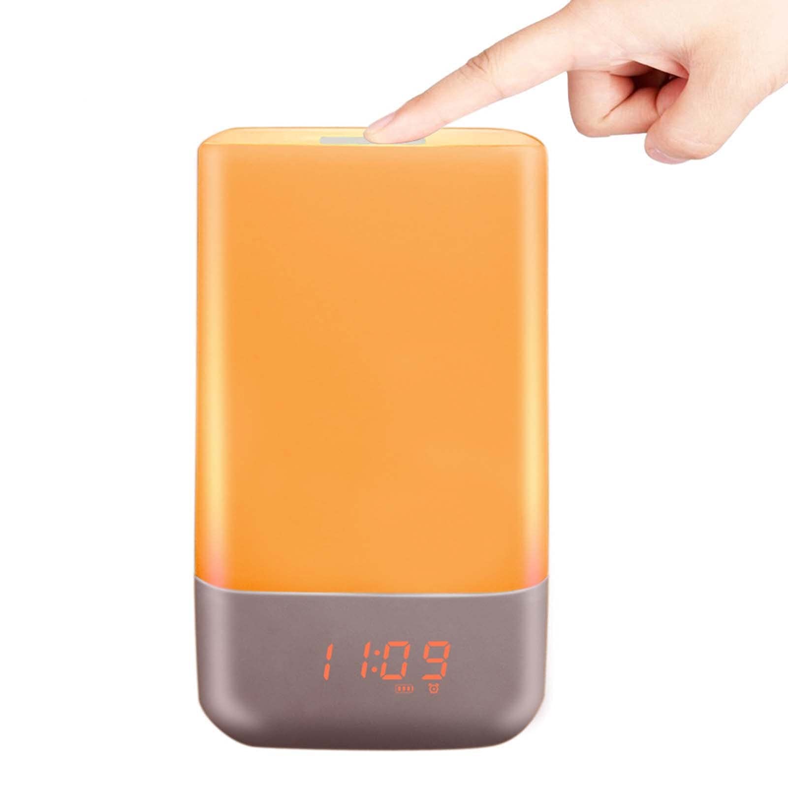 Wake-Up Light, Sveglia con Simulazione di Alba, 7 Suono Naturale e Snooze, Luce da Comodino RGB, per Bambini Adulti Camere da Letto