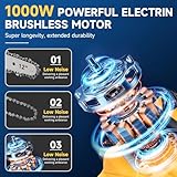 Ankishi 12“ Powerful Cordless Electric Chainsaw -21V 9000RPM Brushless Cordless Chainsaw with 2Battery and Charger, Handheld Powered Saw for Wood Cutting Tree Pruning | Auto Lubrication + Full Safety - Image 2