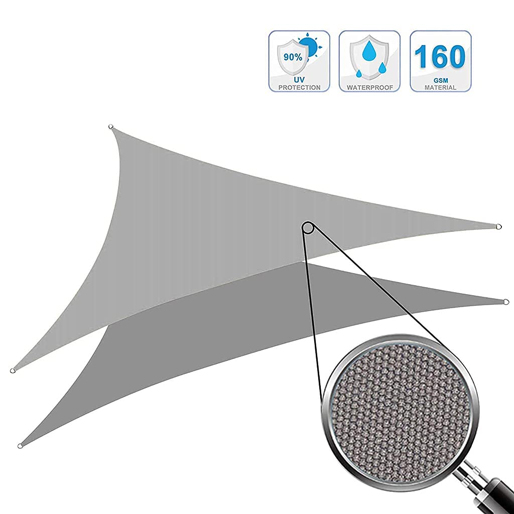 Vela parasole, pergolato, impermeabile, pergolato, giardino, patio, feste, tenda sole, baldacchino triangolare, 95% UV, tela (arancione), 2,4 x 2,4 x 2,4 m, 6 x 3,6 x 3,6 m