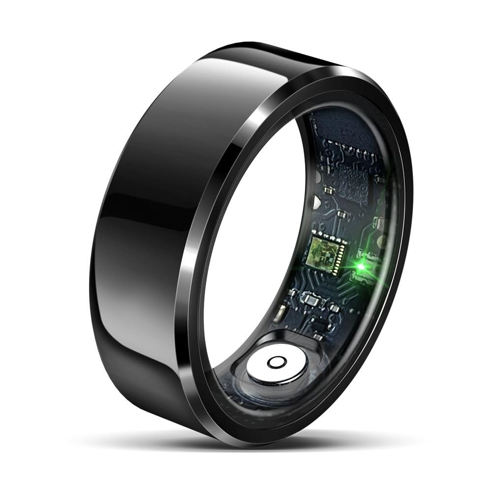 Smart Ring for Women & Men, Fitness Tracker with Step Counter, Calorie Tracking & 7 Sport Modes, IP68 Water Proof Activity Ring with Family Health Data Sharing (13#)