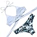 RUUHEE Womens Push up Padded Bikini Floral Printing Bottom Swimsuit 2 Piece (FBA Optional) (L(US Size 6-8), Green)