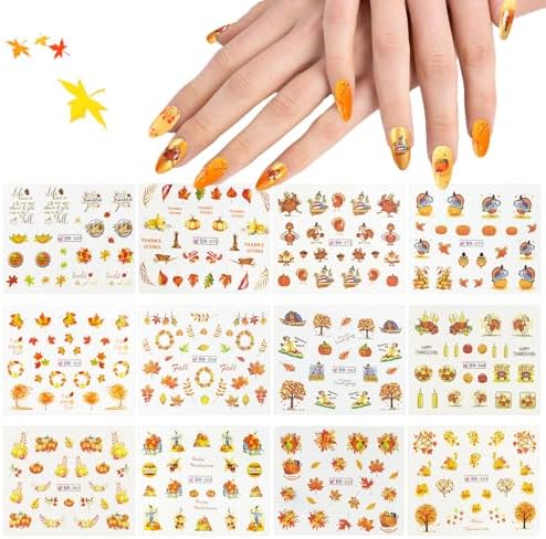 4 Blatt Herbst Transferaufkleber - Rub On Sticker Für Glas, Holz & Keramik DIY