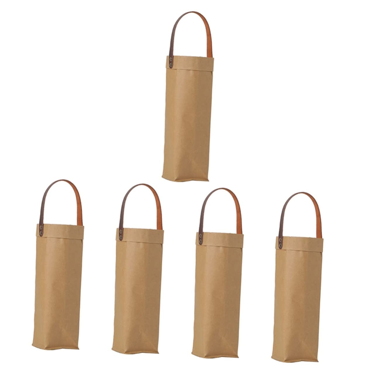 Zerodeko 5pièces à Vin Papier Kraft Lavable De Rangement Pour Bouteilles De Vin Pochettes De Présentation Élégantes Pour Événements Et