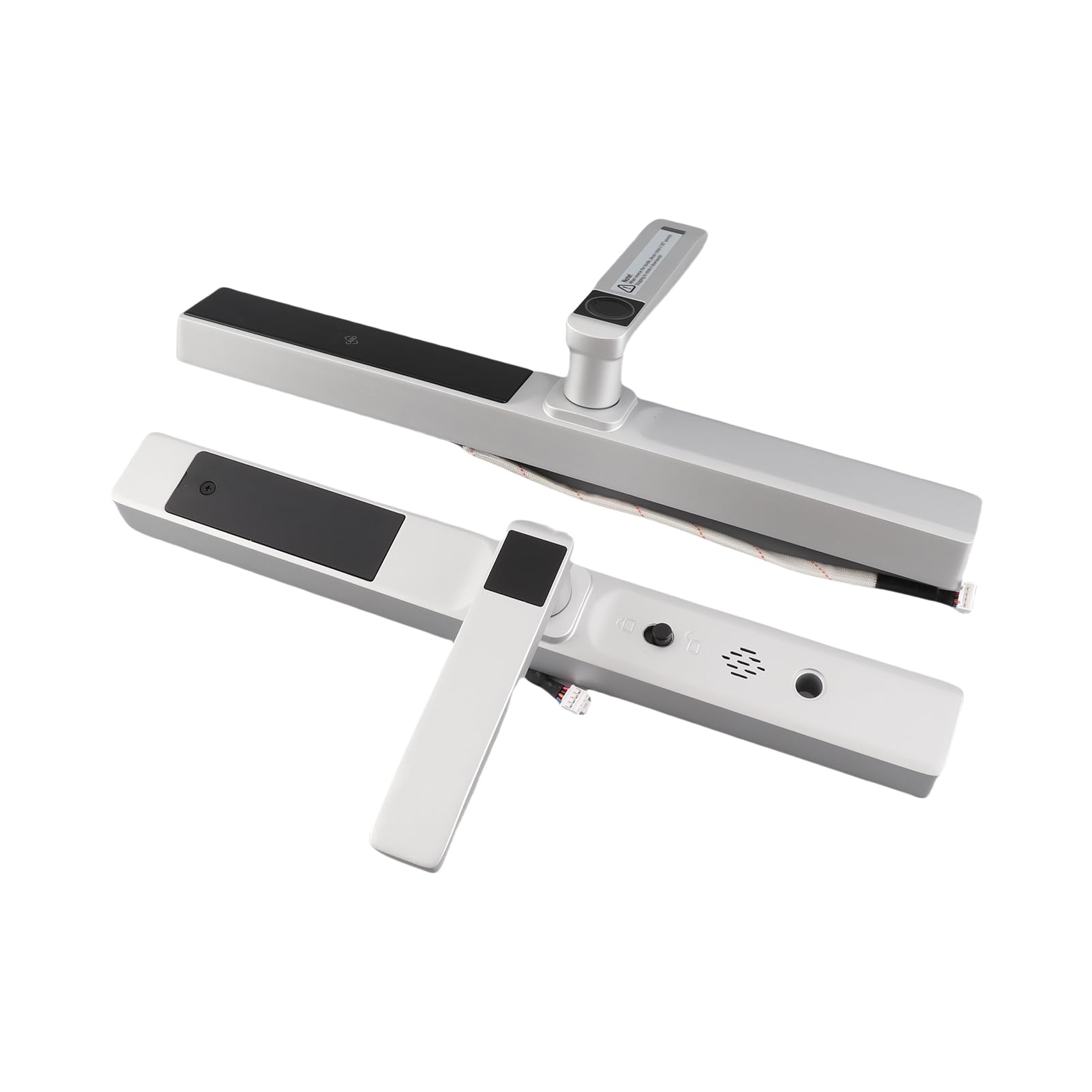 Inteligentny Zamek WiFi Blokada Drzwi ze Stopu Aluminium z Odciskiem Palca i Hasłem do Domu i Biura o Grubości 40–120 Mm (SILVER)