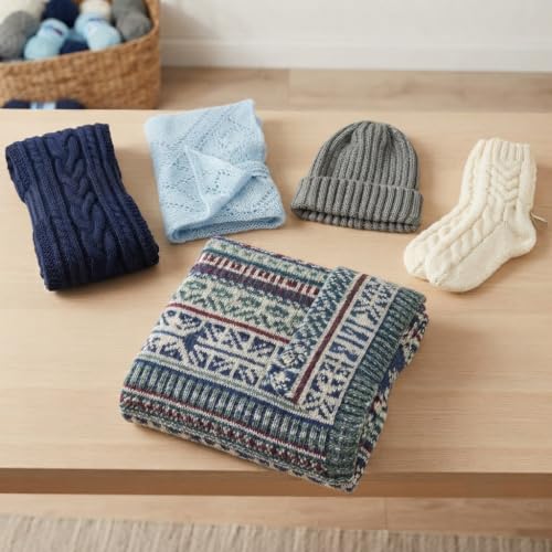 Image of ProKart - 4 Ply Plush & Cuddly for Knitting & Crochet | Pastel Yarn for Baby Toys & DIY Crafts | 100g, Pack of 4 (Navy Blue, Baby Blue, White, Grey)