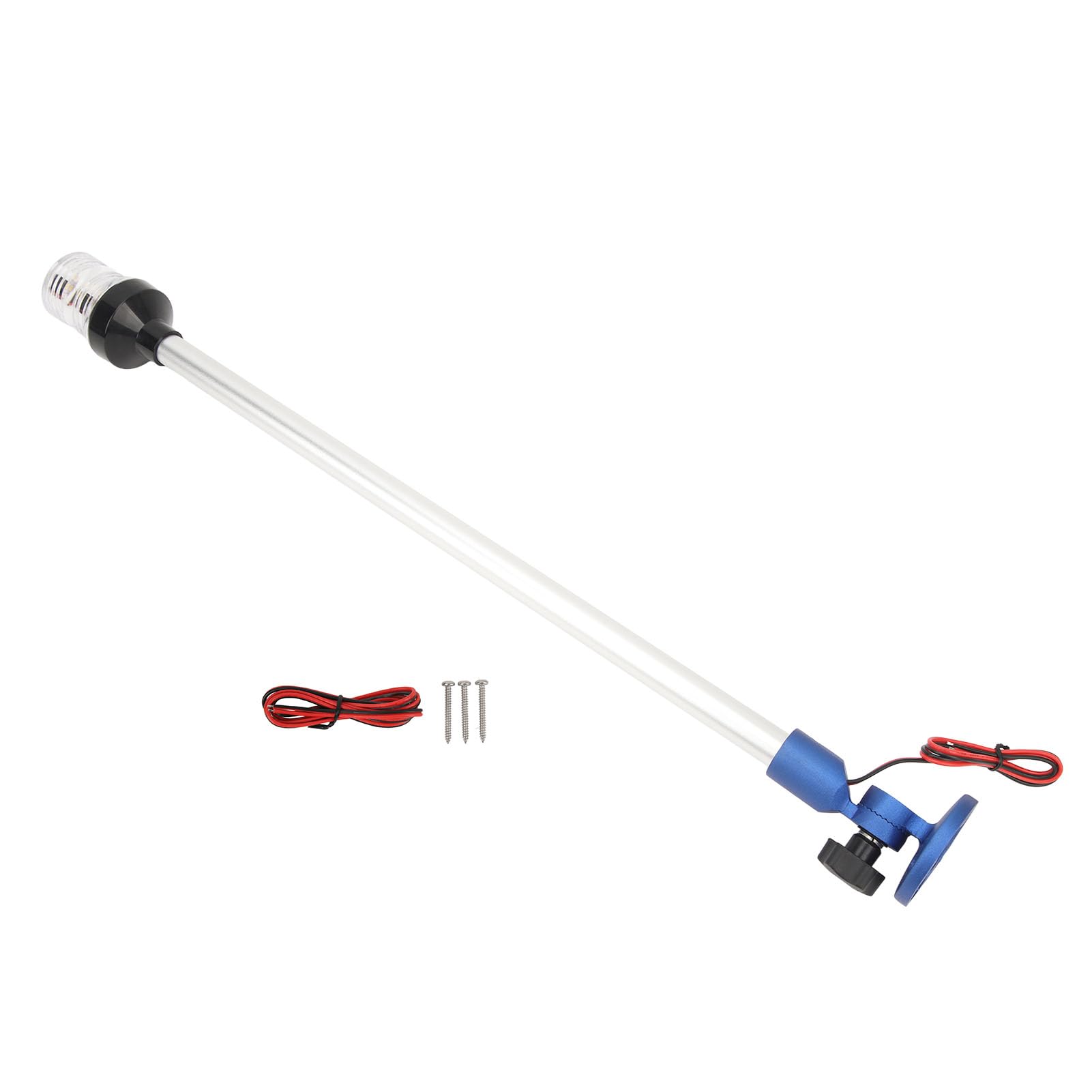 Fabater Luce di Ancoraggio per Barca, Luce di Poppa a LED Luminosa Base in Lega di Alluminio Rotante a 360 ° per la (BLUE)