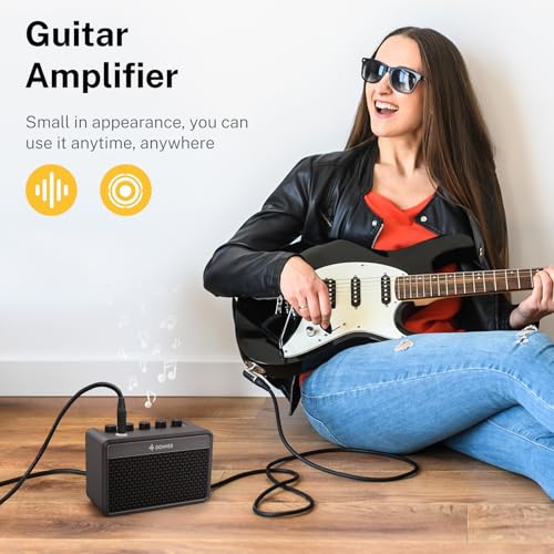 Image of Donner Mini Guitar Amp Small Electric Guitar Amplifier 5W Portable for Desktop Practice with a Retro British Tone DA-10
