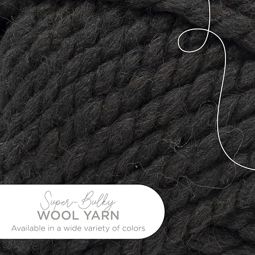 Image of Lion Brand Yarn Wool-Ease Thick & Quick Yarn, Soft and Bulky Yarn for Knitting, Crocheting, and Crafting, 1 Skein, Black Walnut | Super Bulky Wool Acrylic Blend Fiber for Soft Hats, Sweaters, Chunky Blankets, Yarn for Crochet, Knitting, Crafts, Weaving