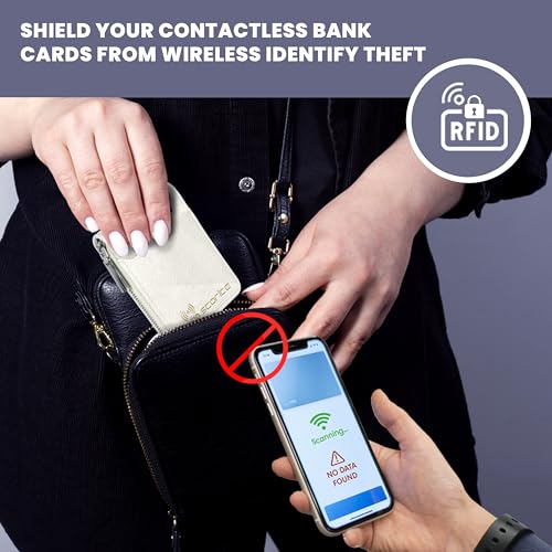 Image of Storite RFID Protected PU Leather 9 Slot RFID Vertical Credit Debit Card Holder Money Wallet Zipper Coin Purse for Men Women (Beige, 11.5x2x8Cm)