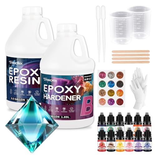 Clear Epoxy Resin kit 1 gal, Deep Pour Epoxy Resin,Strong, Durabl...