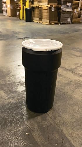 Miniatura 3 de Eagle Tambor de barril de laboratorio de 20 galones con banda de bloqueo de palanca de plástico, altura 31 pulgadas de ancho 16 pulgadas de