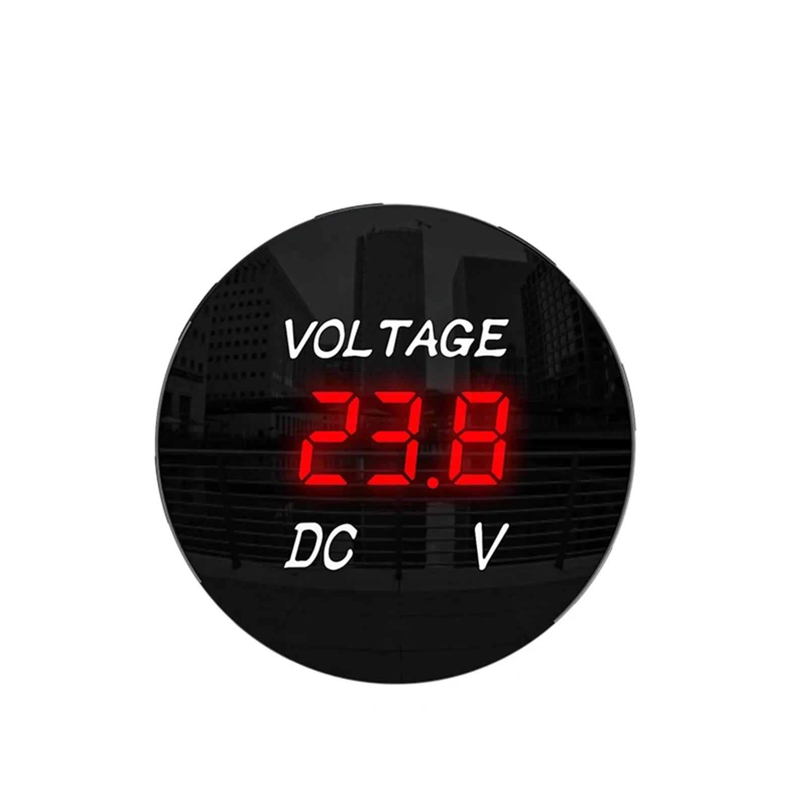 Voltímetro de Panel Digital 24V DC 12V 36V, medidor de voltaje, probador, pantalla Led for coche, motocicleta, barco, ATV, camión, accesorios de reacondicionamiento(Blue)