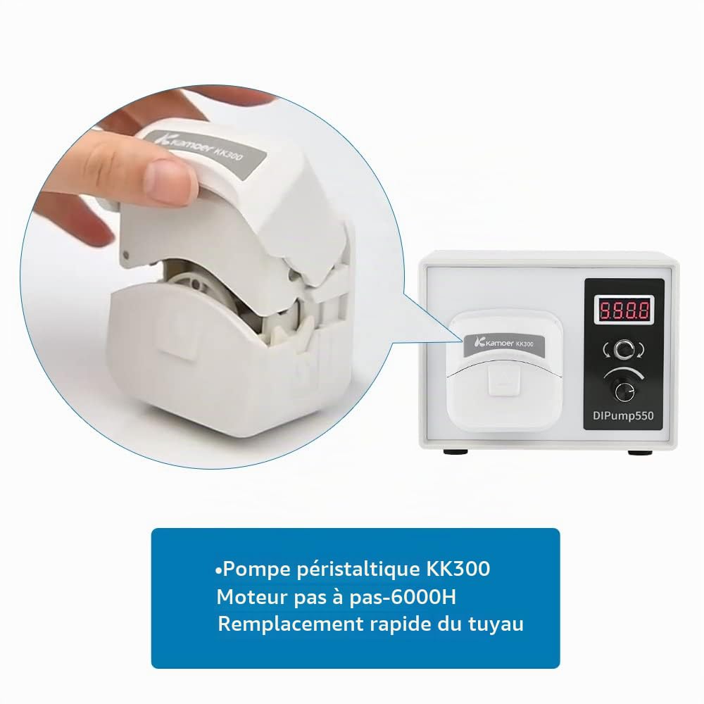 Kamoer DIPump-KK300 4 rotors 0-300ml/min pompe péristaltique haut 24V | pas à pas intelligent pompe doseuse de liquide de laboratoire haut débit à vitesse variable