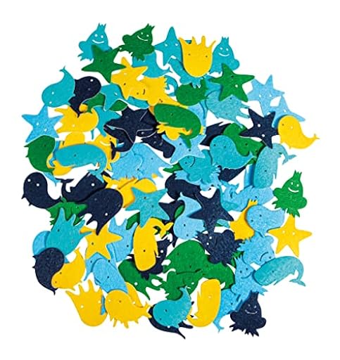 Rayher Motivos Fieltro del mar, Mezcla, autoadh, 4cm, Bolsa 100uds, Coloreado, 43002999 | Ya disponible en tu tienda friki favorita! En mundofriki.es!