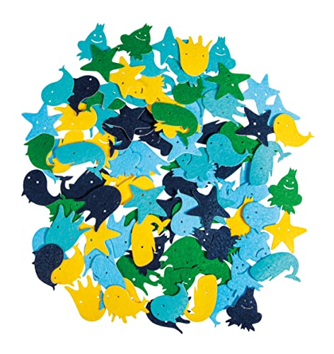 Rayher Motivos Fieltro del mar, Mezcla, autoadh, 4cm, Bolsa