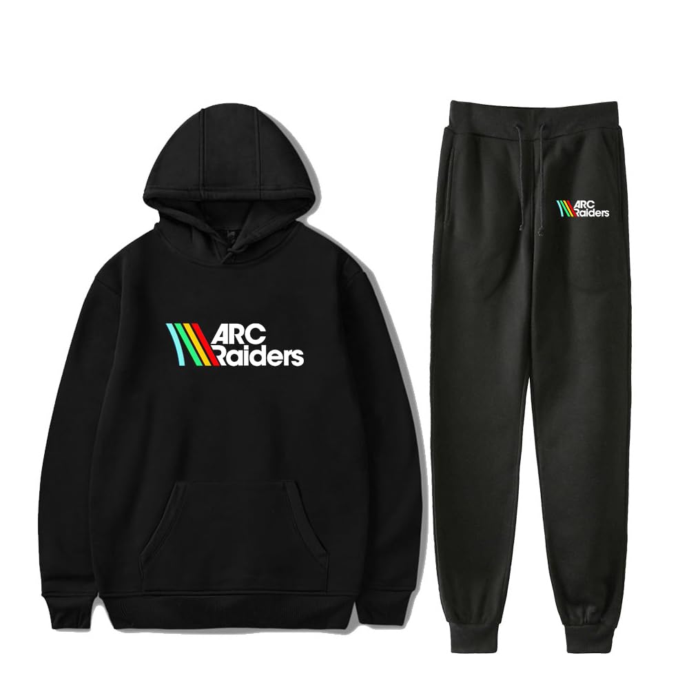 Conjunto de dos piezas con capucha y pantalones deportivos con logotipo de ARC Raiders para hombre y mujer