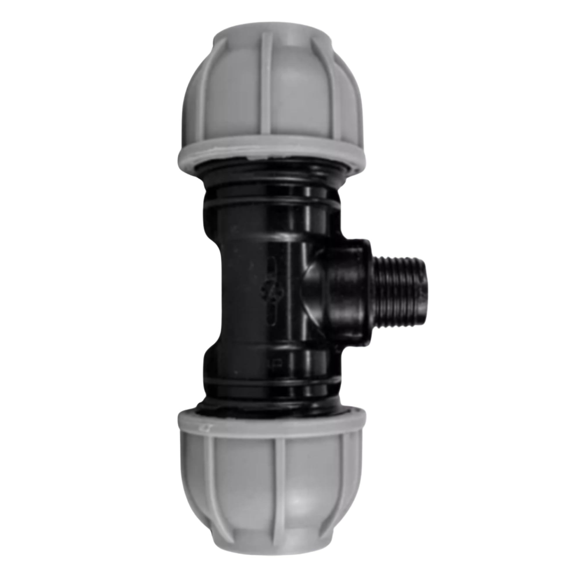 Mypurecore You At The Core Black Mypurecore Mdpe Compression Fitting 20-50Mm – Straight, Elbow, Tee, Stop End & Valve – Bsp Threaded Water Pipe Connector – Leak-Proof Irrigation For Blue Pipe (Tee 32Mm X 3/4" Bspm)