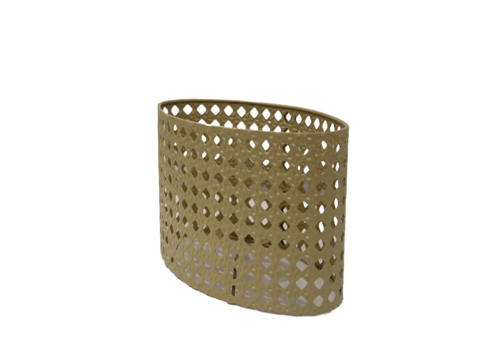 Luxemetals Yellow Iron Oval Lampshade - Hollow Carving Design For E27/E14 Sockets(Yellow)