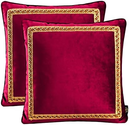 Decorative Velvet Throw Pillow Covers for Sofa Couch Bed Chair, E...
