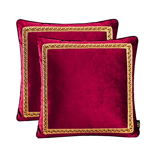 Decorative Velvet Throw Pillow Covers for Sofa Couch Bed Chair, E...