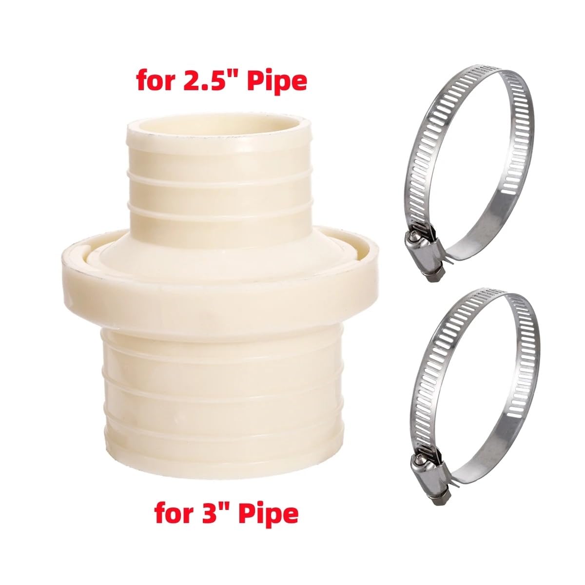 Accesorios para tuberías de riego, Conector de tubería Correa Agua, Abrazadera Inoxidable, 2-4 Pulgadas, riego jardín y Agricultura