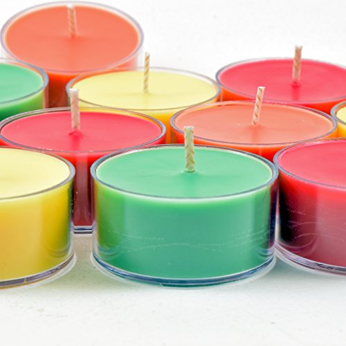 Jelly Beans Scented - Soy Tealight Candles, 12 Pack - Multi Colored Tealight Candles - Highly Scented - Made With Soy Wax - Handmade In The Usa - Candeo Candle - Summer Scents #TOP4