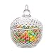 ComSaf Glass Candy Dish with Lid Decorative Candy Bowl, Crystal Covered Storage Jar, Set of 1(Diameter:3.7 Inch)