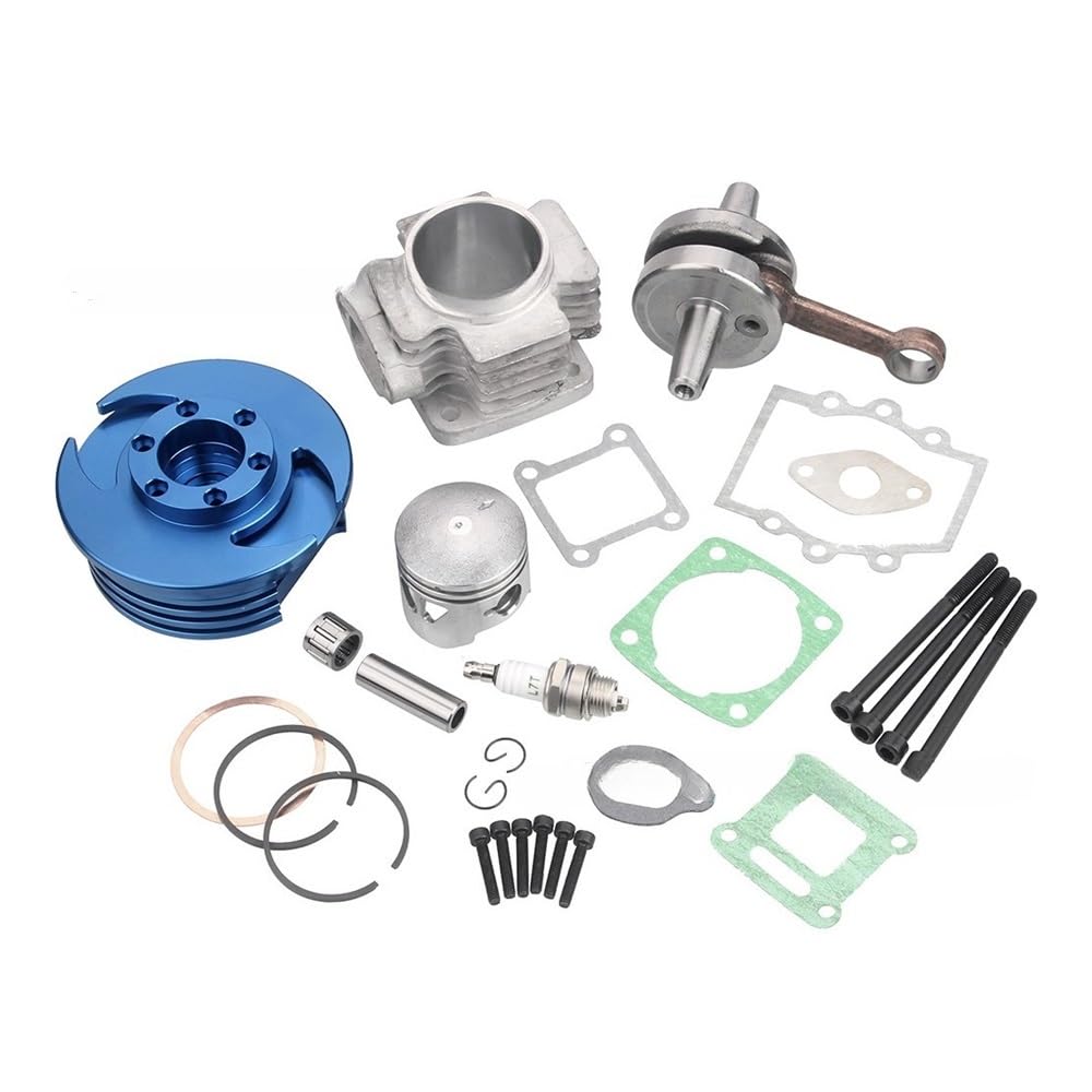 Moto motore anello Adatto Per Moto Fuoristrada ATV 49CC Modificato CNC Testata Cilindro Pistone Guarnizione Albero Motore Set Completo 44MM