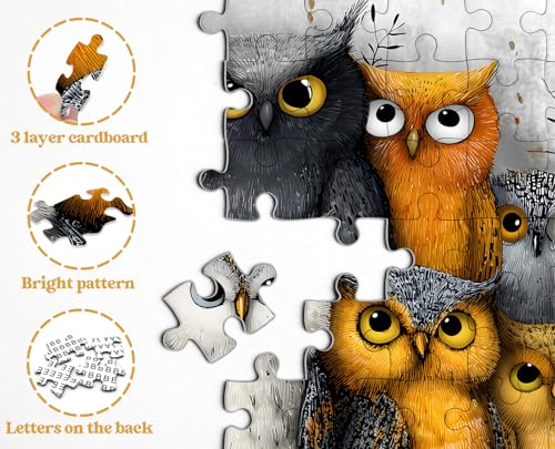 Puzzle de Animales Buhos 16 años miniatura 4