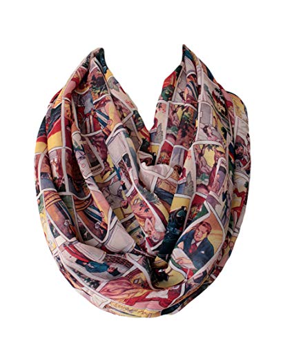 Etwoa Retro Cards Infinity Circle Loop Scarf