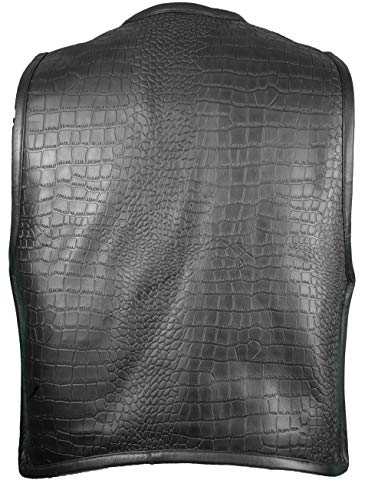 Men's crocodile leather vest made of cowhide2