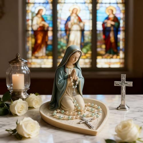 Estatua Virgen María Our Lady of Grace de resina miniatura 2