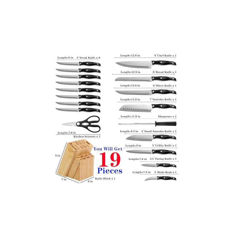 ANDONG-Premium-Kitchen-Knife-Set-with-Block-and-Sharpener19-Piece-Sharp-Kitchen-Chef-Knife-Block-SetDishwasher-Safe-Stainless-Steel-Cooking-Knife-SetSantoku-KnifeSteak-Knives-Set-for-Kitchen ANDONG Premium Kitchen Knife Set with Block and Sharpener,19 Piece Sharp Kitchen Chef Knife Block Set,Dishwasher Safe Stainless Steel Cooking Knife Set,Santoku Knife,Steak Knives Set for Kitchen