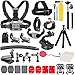 YHTSPORT Set di accessori per action cam per GoPro Hero 10 9 8 Max 7 6 5 4 Black GoPro 2018 Session Fusion Silver White Insta360 DJI SJCAM APEMAN AKASO e altre fotocamere (28in1)