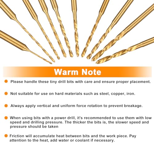 Uolor UH068 Mini Twist Drill Bit Set, 10Pcs Micro Engraving Drill Bits, 0.6Mm-2.2Mm, Hss 2.35Mm Shank Titanium Coated Tiny Drill Bit Hole Drilling Tool For Diy Resin, Jewelry, Amber, Circuit Board thumb #6