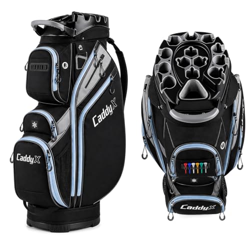 CaddyX 14-Way Golf Cart Bag, Professional Organizer Cart Bag with Anti-Rattle Top - image 1
