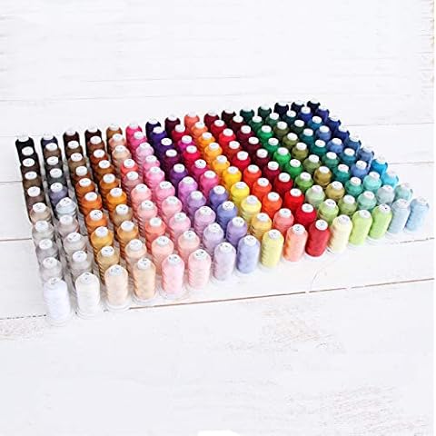 Threadart 160 Color Polyester Embroidery Machine Thread Set All Color Sets Included | 500M Spools 40wt | for Brother Babylock Janome Singer Pfaff Husqvarna Bernina Machines - All 160 500m Colors Cover