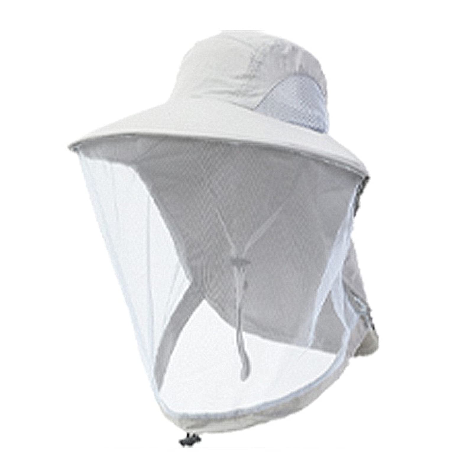 BusiceMen's Fishing Hat Cover Face Sun Protection Breathable Mesh Night Fishing Insect Proof Women's Bee proof Hat Outdoor Mosquito Proof Hat