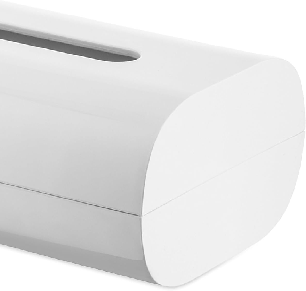 White PMMA Modern Rectangular Tissue Box