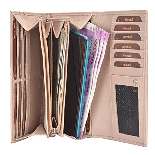 Image of HORNBULL Sophie Rose Pink RFID Blocking Leather Wallet for Women