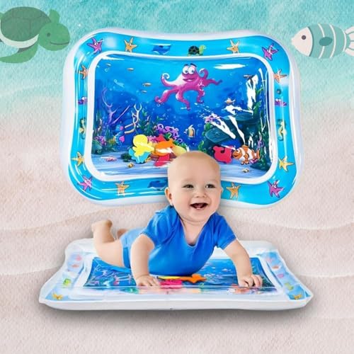 Image of Tummy Time Water Mat for Babies | Sensory Play Gym for 6-12 Months | Newborn Baby Essentials | Water-Filled Activity Mat | Baby Gifts | Pack of 1
